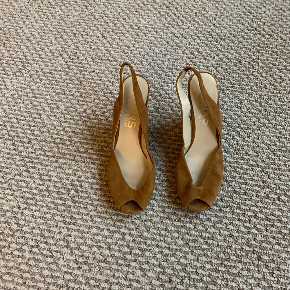 Michael Kors sling back suede heels